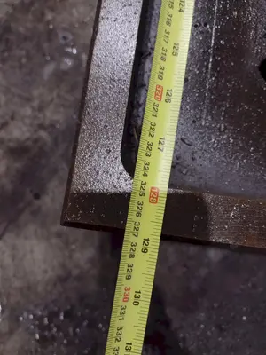 129" X 72" X 14" HIGH T-SLOTTED LAYOUT TABLE / BOLSTER PLATE: STOCK #22373