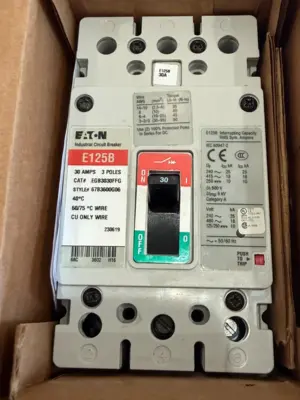 NEW EATON EGB3030FFG CIRCUIT BREAKER 480VAC 30 AMP 3 POLE SER.G