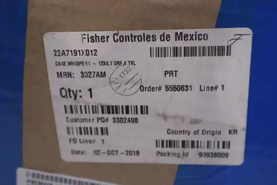 Fisher 23A7191X012 WHISPER CAGE 12x6,7 ORF, 4 TVL - STOCK GF736
