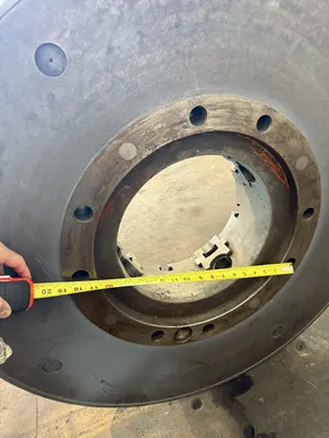36" 4-JAW (12" THRU HOLE) HOLLOW SPINDLE LATHE CHUCK. STOCK # 1099825