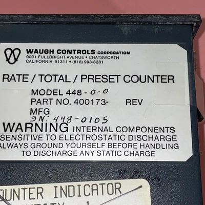 USED WAUGH CONTROLS 448