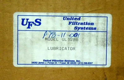 NEW UNITED FILTRATION SYSTEMS UL-128B LUBRICATOR UL128B