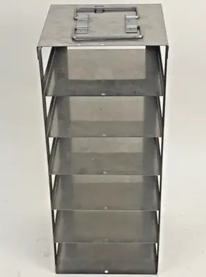 Lot of 3 Argos Technologies Stainless Steel 6-Shelf Upright Lab Freezer Racks