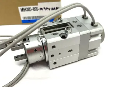 Used SMC Pneumatic Rotary Gripper Module, w/ Auto Switches Rotary Actuators Michigan US | Maverick Industrial Sales #1389152
