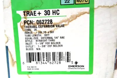 NEW EMERSON 062728 THERMAL EXPANSION VALVE