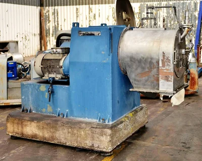 Escher-Wyss P-360/2 pusher centrifuge, 316SS.