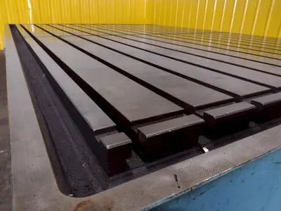 90'' X 130'' T SLOTTED LAYOUT TABLE / FLOOR PLATE: STOCK 17536