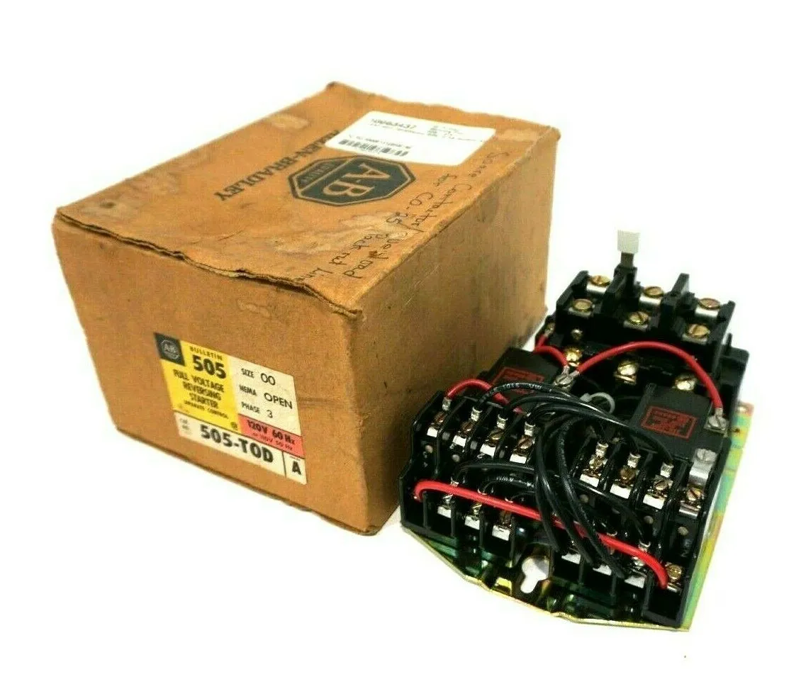 NEW ALLEN BRADLEY 505-TOD FULL VOLTAGE REVERSING STARTER SIZE 00 SER.A 505T0D