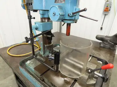Clausing 20" Variable Speed Drill Press Weld Table 48x48" Wilton Bullet Vise