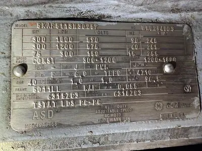 USED GE MTOTR 5KAF511SN3025P