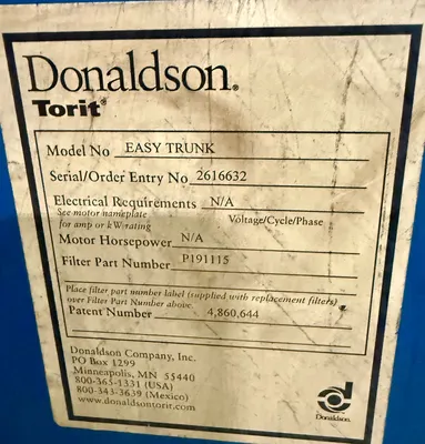 DONALDSON TORIT EASY TRUNK Fume Extractors | Great American Equipment Company (7)