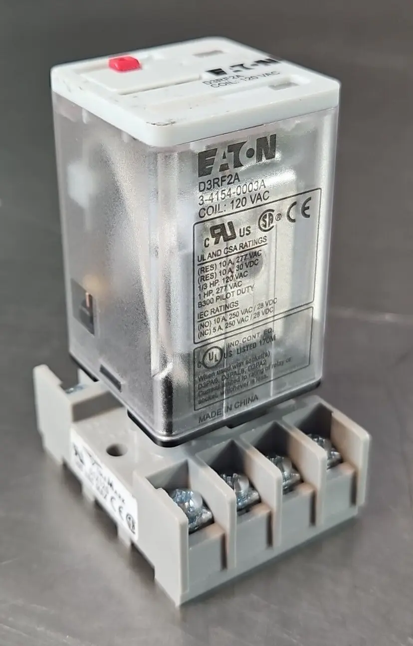 Eaton D3RF2A Relay Coil 120VAC with 51X120 Base (BIN413)