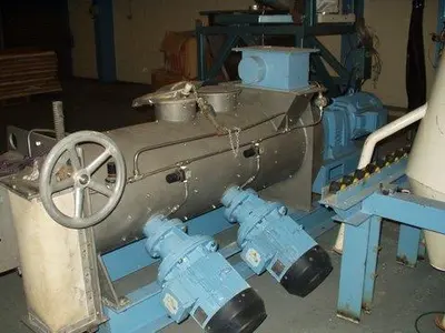 200L S/S continuous Morton Plough Shear Mixer KM300 D  15 Kw