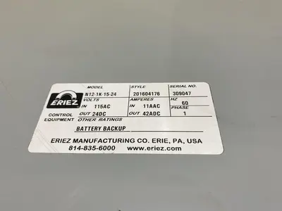 5610 LB ERIEZ MAGNETICS CRANE LIFTING MAGNET ON SPREADER BAR STOCK 16097
