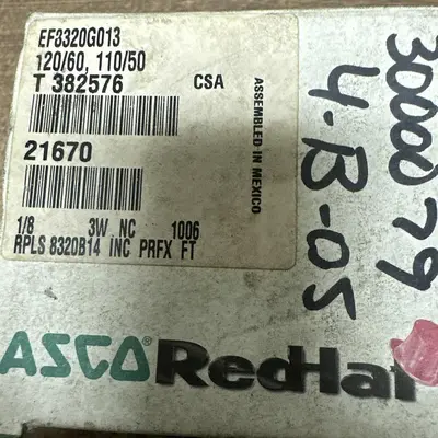 New | in-Stock ASCO EF8320G013 Misc Electrical & Power Parts Ohio US | Surplus Asset Holdings #1236854
