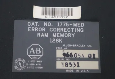 USED ALLEN BRADLEY 1775-MED ERROR CORRECTING MEMORY MODULE 128K 1775MED