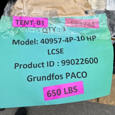 New | in-Stock Grundfos 40957-4P-10HP Centrifugal Pumps California US | Davliegogo LLC #1705473