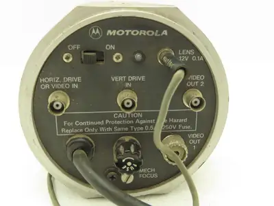Motorola Mocam Vintage Surveillance Camera with Fujinon Lens CF12.5A-SND-M