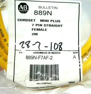 NEW ALLEN BRADLEY 889N-F7AF-2 CORDSET SER.A 889NF7AF2