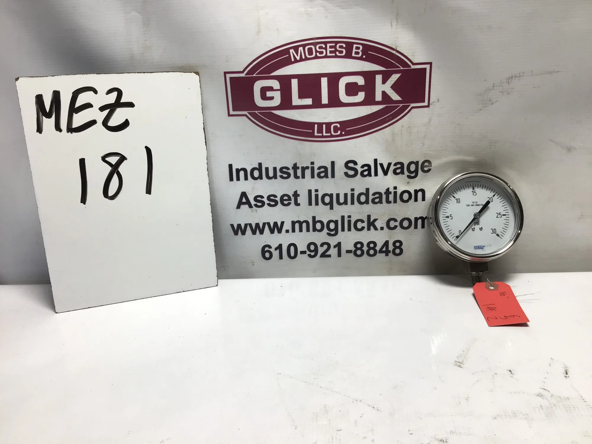 Wika 4″ Pressure Gauge 213.53 21353 30 PSI 1/2″
