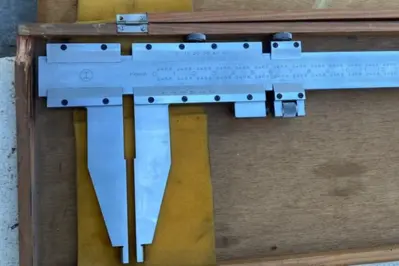Vernier Caliper 0-60" x 1/1000" Wooden Case Heavy Duty