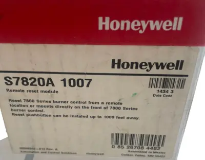 NEW HONEYWELL S7820A 1007 REMOTE RESET MODULE S7820A1007