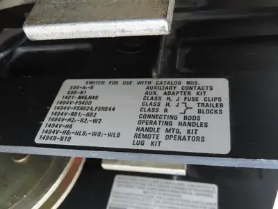 A-B 1494 Rod Operated Safety Discconnect Switch 400A 3ph Operator Only