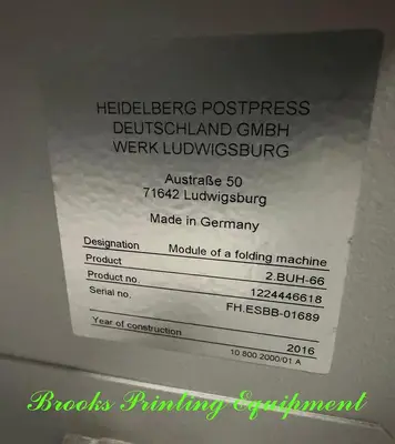 USED 2016 HEIDELBERG TH-82