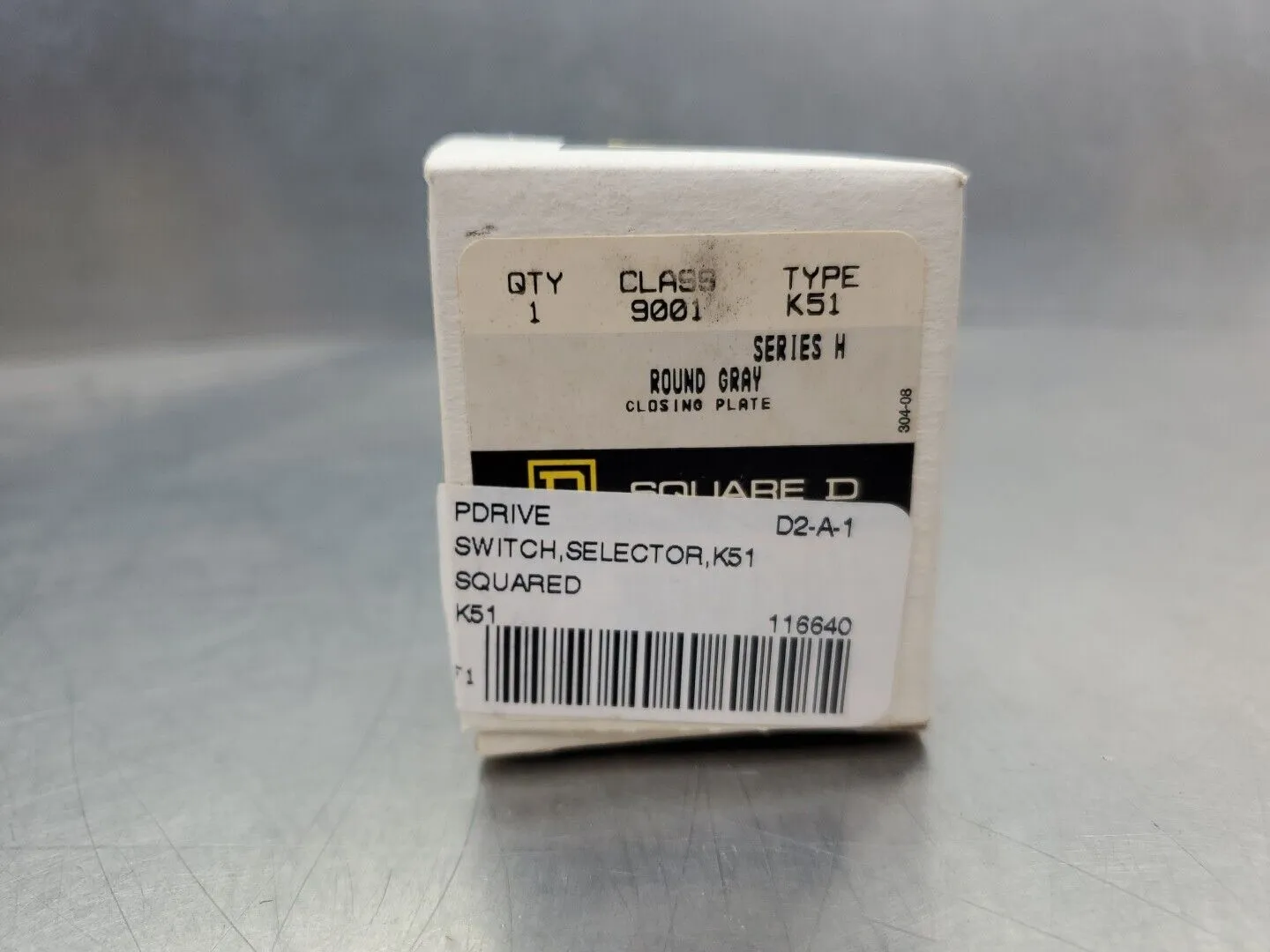 SQUARE D 9001K51 SER. H Round Gray Closing Plate. 4B-25