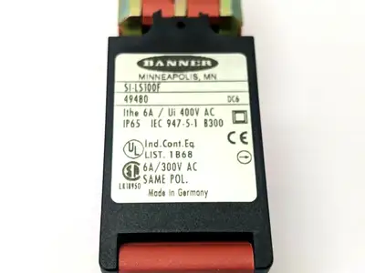 SI-LS100F,49480 | Banner SI-LS100F Limit-Style Machine Safety Switch Interlock 49480 BROKEN COVER - For parts or not working