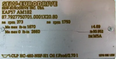 NEW SEW-EURODRIVE KAF57AM182 GEAR REDUCER