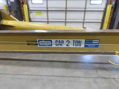 Contrx 2 Ton 4000 Lb Free Standing Jib Crane 14' Span 12' Height Under Beam
