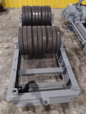 120 TON (240,000 LBS) RANSOME PANDJIRIS POWERED TANK TURNING ROLLS, POWER & IDLER: STOCK #23143