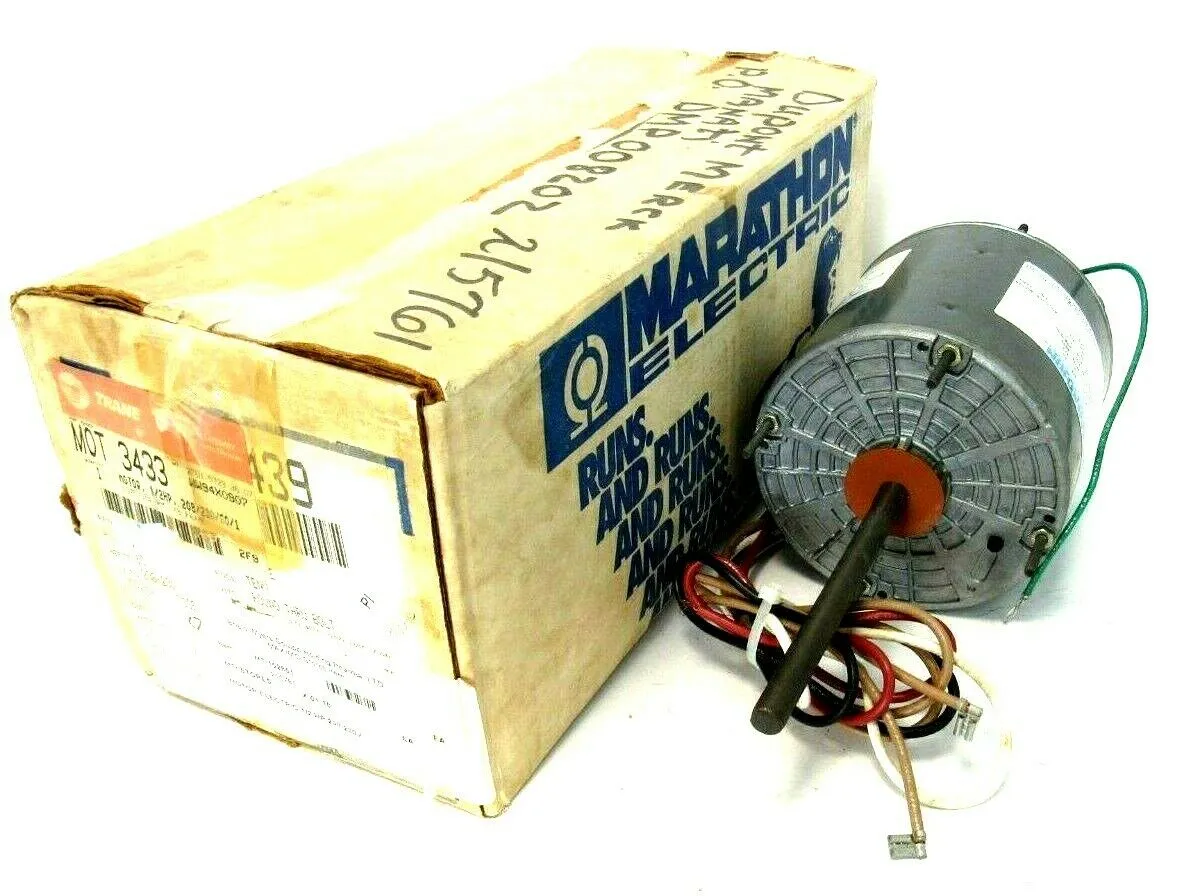 NEW MARATHON 48A11T439 MOTOR .5HP 208-230V RPM 1075 YWB48A11T439A X70670846-01-0