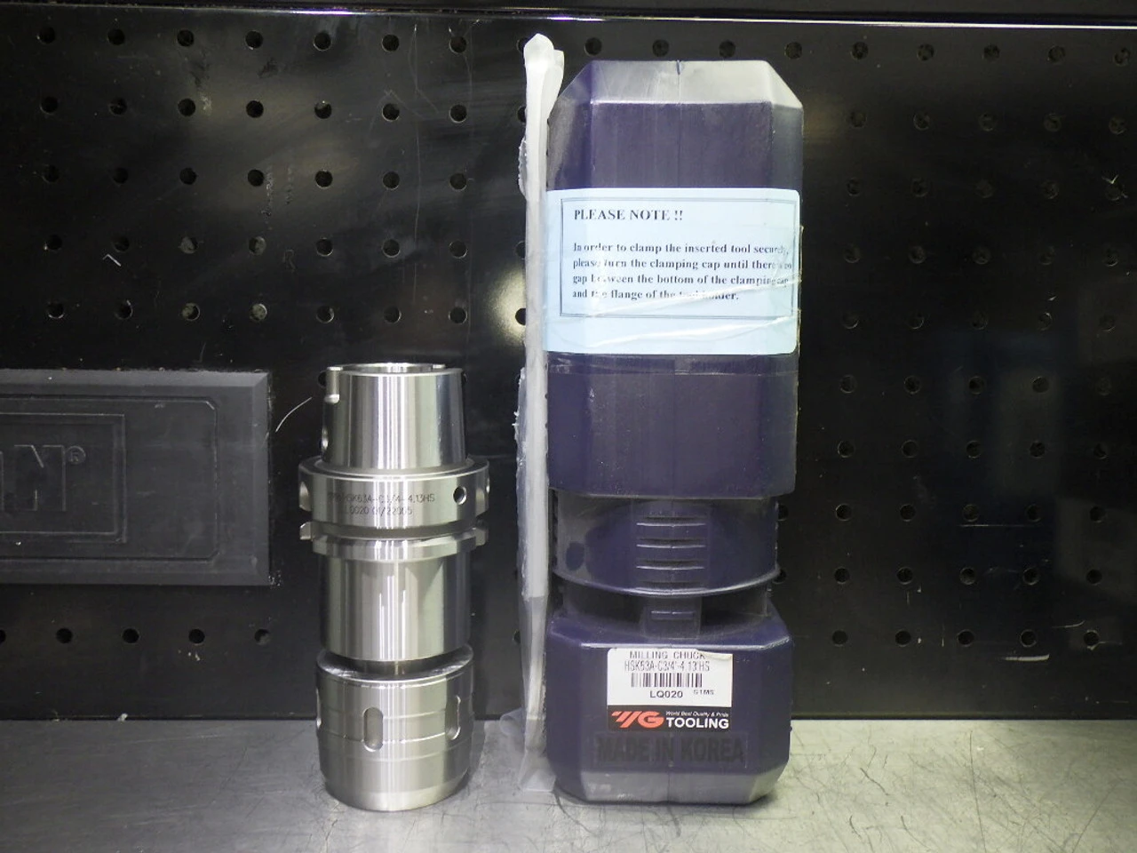 YG1 HSK63A 3/4" Dual Contact Power Milling Chuck 4.13" Pro  LQ020 (LOC2588B)