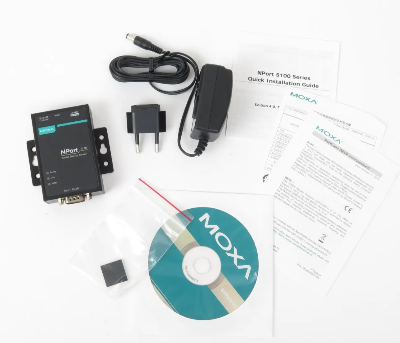New | in-Stock MOXA NPort 5110 Relays & Switches California US | ANACAPA EQUIPMENT BROKERS, INC #1557959