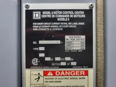 USED SQUARE D MODEL 6