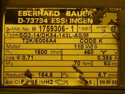 USED BAUER SG2-14/DK54-143L-AS/M
