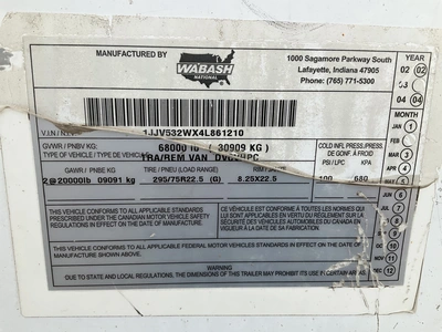 Used 2004 WABASH _UNKNOWN_ Misc Trailers Michigan US | Miedema Asset Management Group #1301619