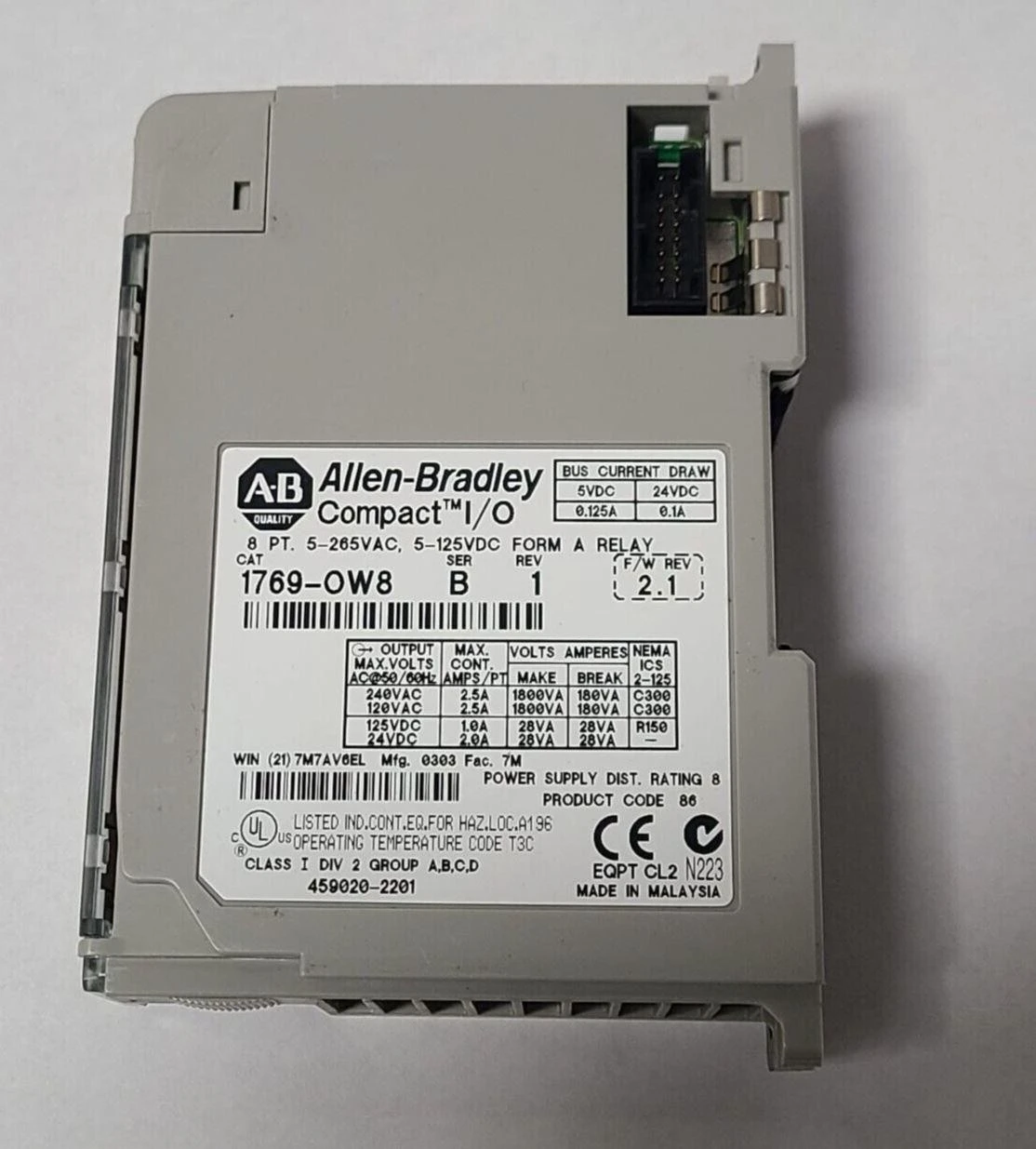 Used Allen-Bradley PLC Analog Ouput Module PLC Input & Output California US | Amiron Machinery #1495397
