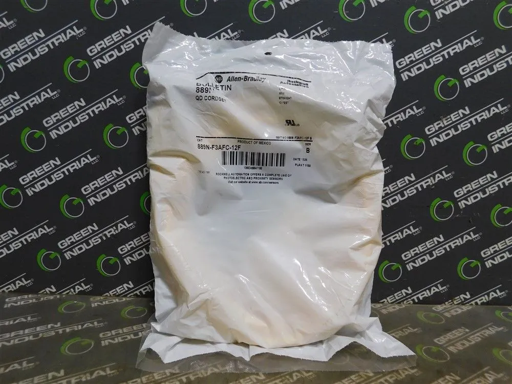 Allen Bradley 889N-F3AFC-12F QD Cordset Series B 12ft 3 Pin Bulletin 889N New