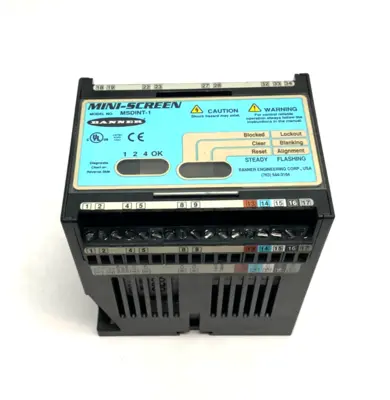 USED BANNER ENGINEERING MINI-SCREEN DIN CONTROL MODULE, BLANKING 2-BEAM FLOATING, 44469