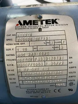 USED AMETEK DR505A572M