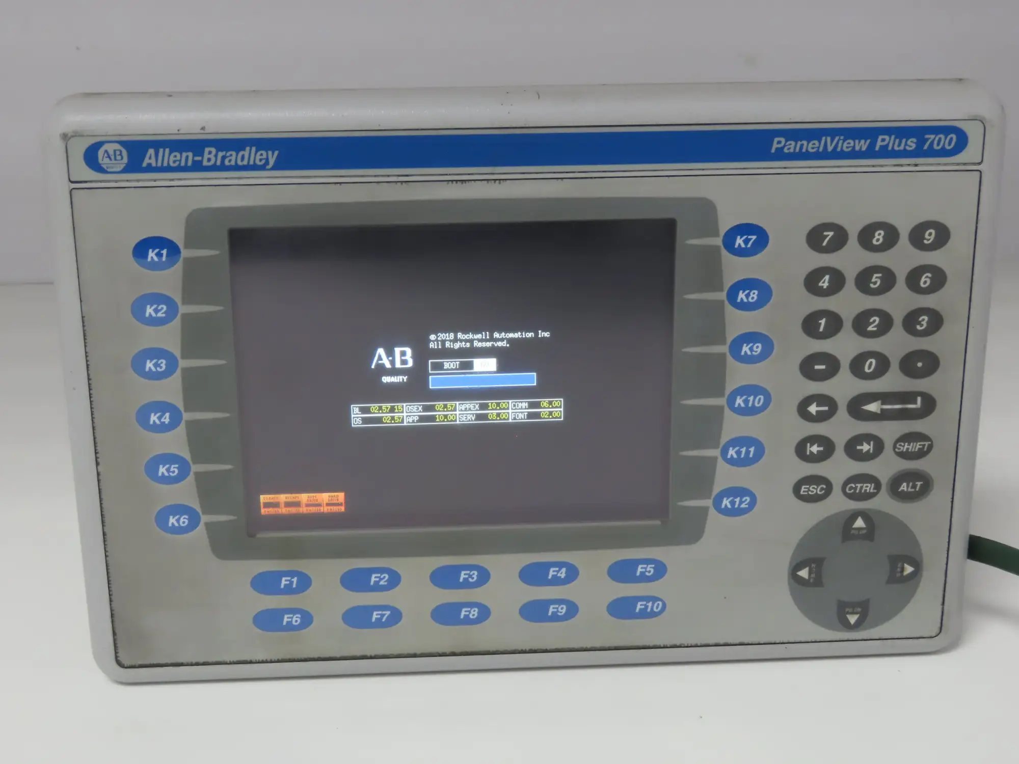 Allen Bradley 2711P-B7C4A8 PanelView Plus 700 Keypad/Touch W/Module 2711P-RDB7C