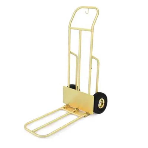 Forbes Industries Bellman's Handtruck w/ 29" Fold Up Dropnose - Brushed Brass (1566)