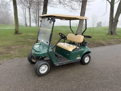 (1) 2015 E-Z-Go golf cart with a Kawasaki gas engine, does not include Club canopy, fold-down windsh...