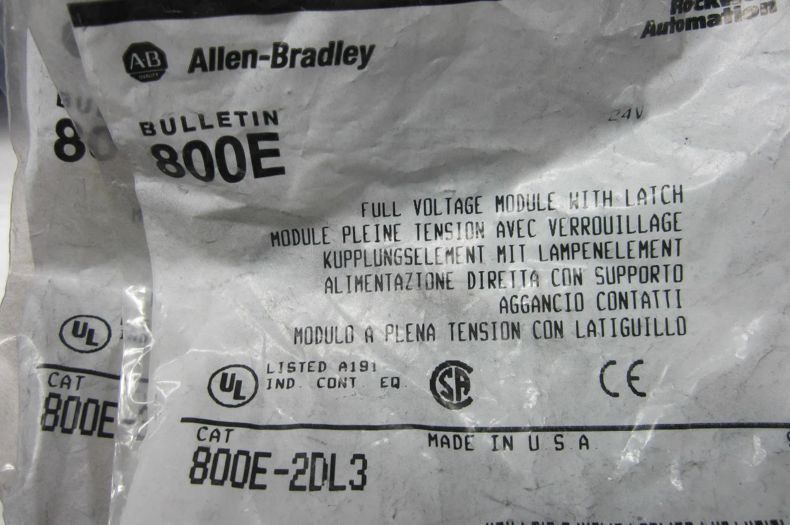 17 NEW ALLEN BRADLEY 800E-2DL3 MODULE 800E2DL3