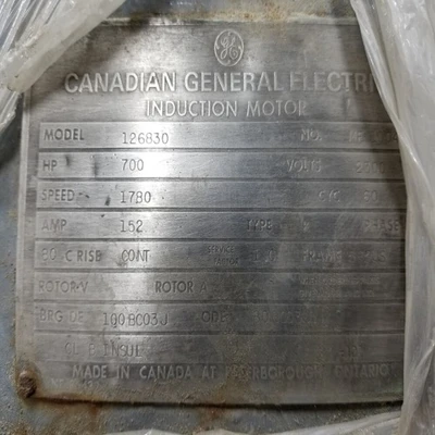 General Electric 700 HP Electric Motor