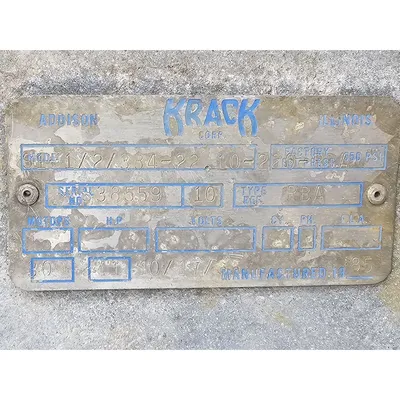 Used Krack Corp Air-Cooled Evaporator Coil Refrigeration Heat Exchanger