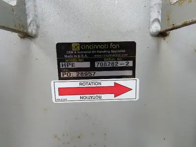Used CINCINNATI FAN _UNKNOWN_ Blowers Indiana US | Arrow Industrial #1408532